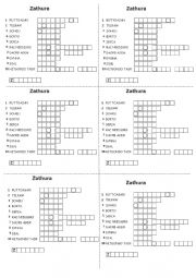 English Worksheet: Zathura-Unscramble