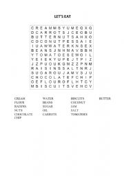 English Worksheet: Food crossword puzzle