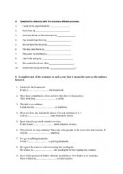 English Worksheet: Reflexive Pronouns