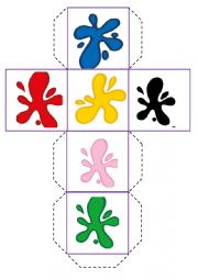 English Worksheet: Colours Cube