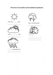English Worksheet: Weather - vocabulary 