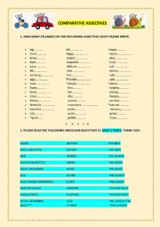 COMPARATIVE ADJECTIVES