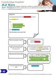 English Worksheet: WRITING A NOTE OR EMAIL FOR CAMBRIDGE A2 KEY (KET) [methodology]