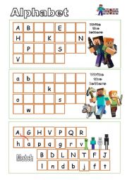 Alphabet. English with Minecraft Heroes.Part 2