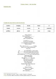 English Worksheet: Hakuna Matata - The Lion King