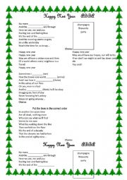 English Worksheet: Abba Happy New Year