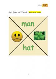 English Worksheet: Magic Square - /a/ sound - part 3 out of 3