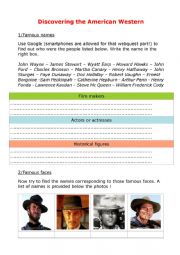 English Worksheet: Let s talk about American westerns