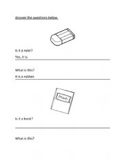 English Worksheet: Stationery