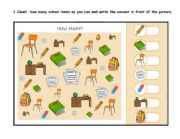 English Worksheet: School supplies