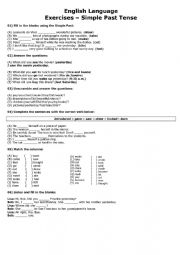 English Worksheet: Simple Past - Irregular Verbs