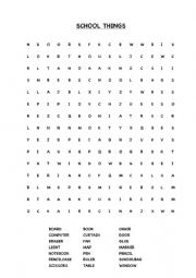 English Worksheet: School Things