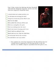 English Worksheet: Daredevil - Using sequencers