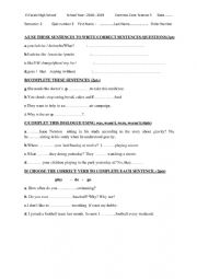 English Worksheet: quiz