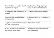 Science Unit Organisms - Science Vocabulary