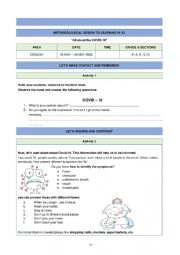 Lesson plan about COVID -19