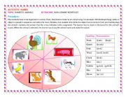 English Worksheet: ANIMAL GAME 