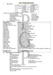 English Worksheet: Appropriate Prepositions