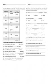 English Worksheet: Present Perfect_For-Since