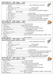 English Worksheet: Wish card