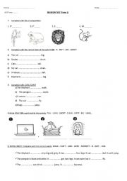 English Worksheet: Animals description