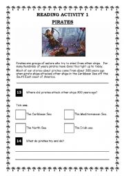 English Worksheet: PIRATES