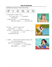 English Worksheet: Health problems