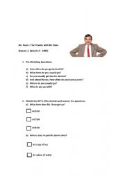 English Worksheet: The Trouble with Mr. Bean - Video Worksheet