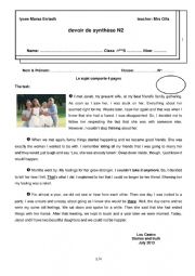English Worksheet: full term test n1 for 1st forms