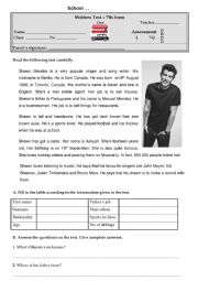 English Worksheet: Test Personal Information