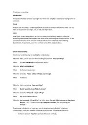 English Worksheet: telephone