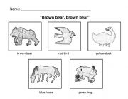 English Worksheet: Brown bear, brown bear vocabulary