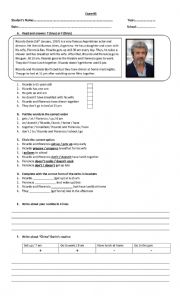 English Worksheet: Talking about routines - Ricardo Darn