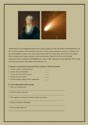 English Worksheet: Caroline Herschel