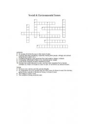 Crossword: Social & Environmental Issues 