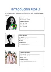 English Worksheet: introductions