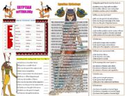English worksheet: EGYPTIAN MYTHOLOGY