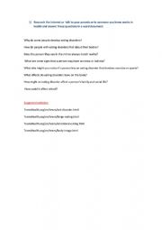 English Worksheet: Eating disorders