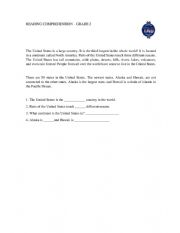 English Worksheet: READING COMPREHENSION GRADE 2