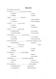 English Worksheet: Mixed Tenses