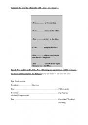 English Worksheet: office rules