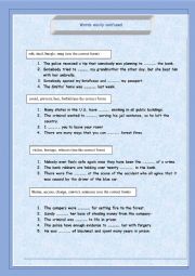 English worksheet: Confusing words 1