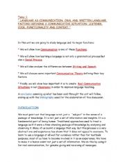 English Worksheet: Language as communication