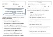 English Worksheet: Pronouns, Capitalization, and Puncatuations