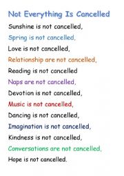 English Worksheet: Positive Perception of  Today�s Reality