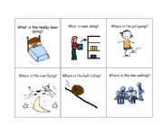 English Worksheet: Where is ... going? Prepositions of movement speaking cards Part 3