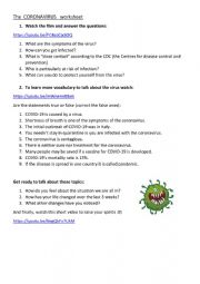 English Worksheet: Coronavirus