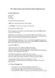 English Worksheet: Future Perfect Lesson (simple and continuous)