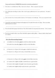 English Worksheet: Compound Sentences 