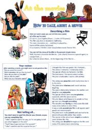 At the movies 1 How to talk about a movie and write a review